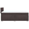 vidaXL Boxspringbett mit Matratze Dunkelbraun 90x200 cm Stoff