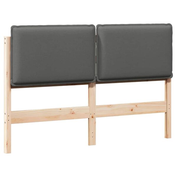 vidaXL Gepolstertes Kopfteil Nat&uuml;rlich und Hellgrau 150 cm