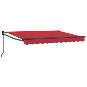 vidaXL Einziehbare Markise Rot 3,5 x 2 m 100% Polyester und Aluminium