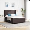 vidaXL Boxspringbett mit Matratze Dunkelbraun 160 x 200 cm Stoff