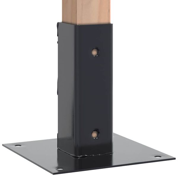 vidaXL Pfostentr&auml;ger Quadrat 4 Stk. 51x51 mm Pulverbeschichteter Stahl