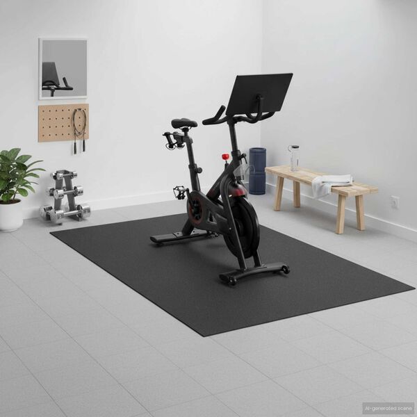 vidaXL Sport Schutzmatte Schwarz 243 x 152 x 0,6 cm PVC