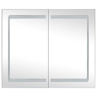 vidaXL LED-Spiegelschrank fürs Bad 80x12,2x68 cm