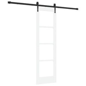 vidaXL Schiebet&uuml;r ORKDAL Wei&szlig; 61 x 198,5 cm Massivholz Kiefer und Glas