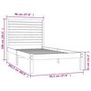 vidaXL Massivholzbett 90x200 cm