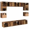 vidaXL TV-Schrankset Wandmontiert 8 pcs Altholz Holzwerkstoff