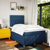 vidaXL Boxspringbett mit Matratze Blau 120x190 cm Stoff