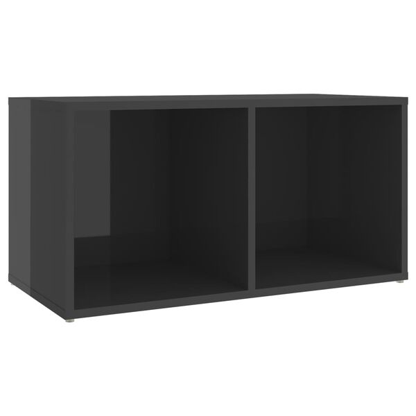 vidaXL TV-Schrank Hochglanz-Grau 72x35x36,5 cm Holzwerkstoff