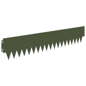 vidaXL Raseneinfassung 20 pcs 103 x 20 cm Metall Olivgr&uuml;n