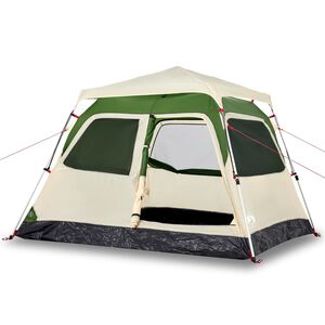 vidaXL Kuppel-Campingzelt 4 Personen Gr&uuml;n Quick Release