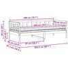 vidaXL Tag-Bett mit Matratze Wachsbraun und Wei&szlig; 90 x 200 cm