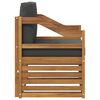 vidaXL Outdoor-Sofagarnitur Massives Akazienholz und Polyester Natur