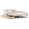 vidaXL Massivholzbett ohne Matratze 135x190 cm Kiefernholz