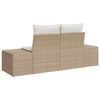 vidaXL Gartensofa Beige 123 x 62 x 69cm Poly-Rattan