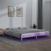 vidaXL Massivholzbett mit LEDs 135x190 cm