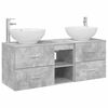 vidaXL Badezimmerm&ouml;bel-Set 3 stk. Betongrau 49,5 x 44,5 x 65 cm