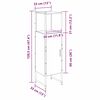 vidaXL Badezimmerschrank Beige 33 x 33 x 120,5 cm Holzwerkstoff
