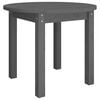 vidaXL Couchtisch Grau &Oslash; 55x45 cm Massivholz Kiefer