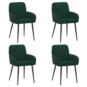 vidaXL Esszimmerst&uuml;hle 4 stk. Samt Dunkelgr&uuml;n 56,5 x 50 x 85 cm
