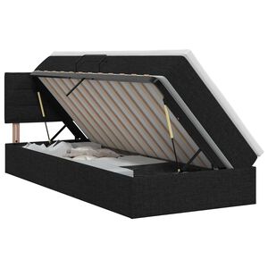 vidaXL Aufbewahrungsbett mit Matratze Schwarz 90 x 200 cm Samt