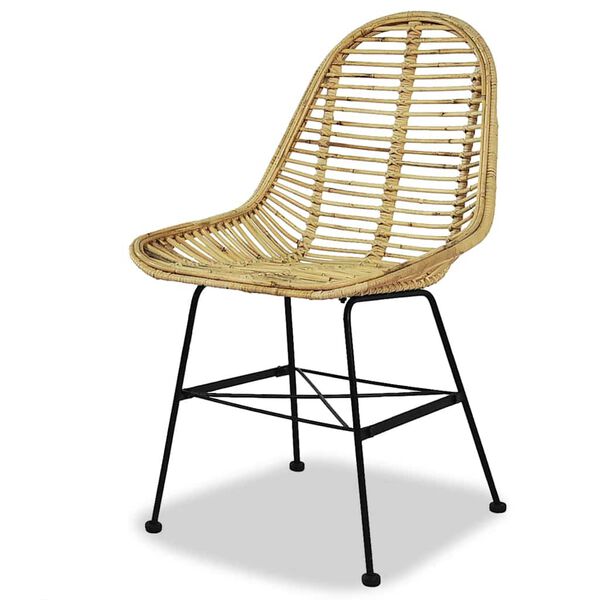 vidaXL Esszimmerst&uuml;hle 4 Stk. Natur Rattan