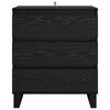 vidaXL Sideboard Schwarz Eichen-Optik 60 x 35 x 70 cm Holzwerkstoff