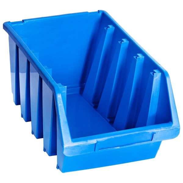 vidaXL Stapelboxen 14 Stk. Blau Kunststoff