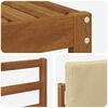 vidaXL Outdoor-Sofagarnitur 5 pcs Natur und Beige Massivholz Akazie