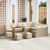 vidaXL Garten-Sofa-Set mit Kissen mit Speicher 13 pcs Beige und Creme