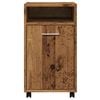 vidaXL Schrank mit Rollen Altholz-Optik 33x38x60 cm Holzwerkstoff
