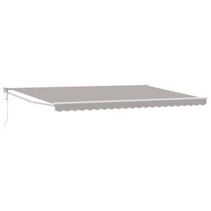 vidaXL Markise Hellgrau 500 x 300 x 165 cm Polyester und Metall