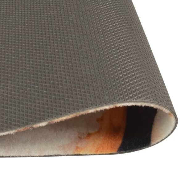 vidaXL Küchenteppich Waschbar Gemüse 60x300 cm Samt