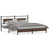 vidaXL Bettgestell ohne Matratze Braun Eichen-Optik 183x213 cm