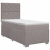 vidaXL Boxspringbett mit Matratze mit Kopfteil Taupe 80 x 200 cm Stoff