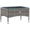 vidaXL 5-tlg. Garten-Lounge-Set mit Auflagen Poly Rattan Grau