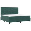 vidaXL Boxspringbett mit Matratze Dunkelgr&uuml;n 200 x 200 cm Samt