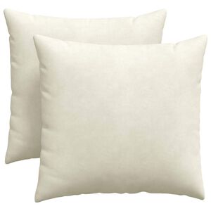 vidaXL Sofakissen 2 St&uuml;ck Creme 45 x 45 cm Cordstoff