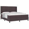 vidaXL Boxspringbett mit Matratze Dunkelbraun 180 x 200 cm Stoff
