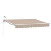 vidaXL Elektrische ausziehbare Markise Beige und Wei&szlig; 3,5 x 2 m