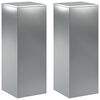 vidaXL Pflanzenst&auml;nder 2 pcs Silber 30 x 30 x 80 cm Edelstahl