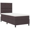 vidaXL Boxspringbett mit Matratze Dunkelbraun 90 x 200 cm Stoff