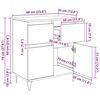 vidaXL Sideboard Artisan-Eiche 60 x 35 x 70 cm Verbundholz und Eisen