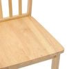 vidaXL Esszimmerstühle 2 Stk. Natur Massivholz Gummibaum