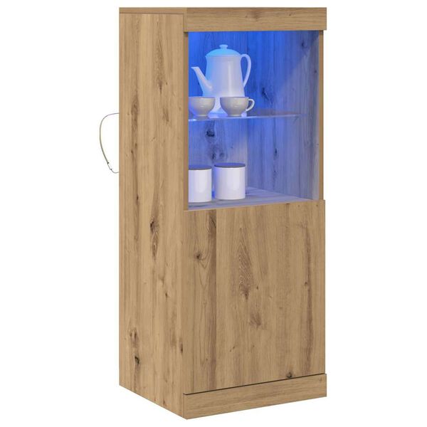 vidaXL LED-Sideboard Artisan-Eiche 41 x 37 x 100 cm Holzwerkstoff