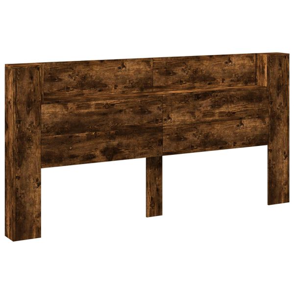 vidaXL Kopfteil Ger&auml;ucherte Eiche 200 x 16,5 x 103,5 cm Holzwerkstoff
