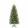 vidaXL K&uuml;nstlicher Weihnachtsbaum mit 150 LEDs Gr&uuml;n 120 cm PE und PVC
