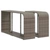 vidaXL 11-tlg. Garten-Sofagarnitur mit Kissen Grau Poly Rattan