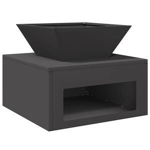 vidaXL Feuerstelle Schwarz 50 x 50 x 40 cm Stahl