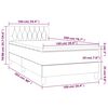 vidaXL Boxspringbett mit Matratze & LED Dunkelblau 100x200 cm Samt