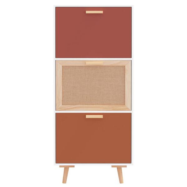 vidaXL Schuhschrank Wei&szlig; 52x25x120 cm Holzwerkstoff